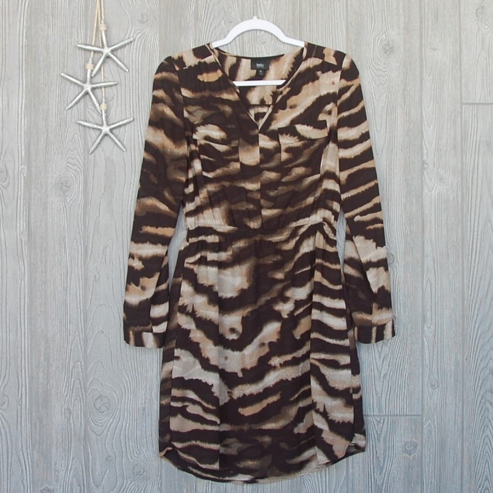 Mossimo Supply Co Shirt Dress Size S Animal Print